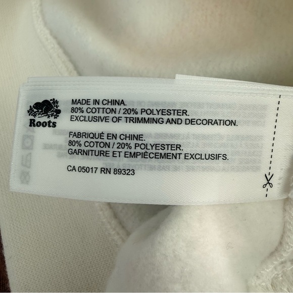 Roots Baby Original Crewneck Sweatshirt in white size 2t - Picture 8 of 8